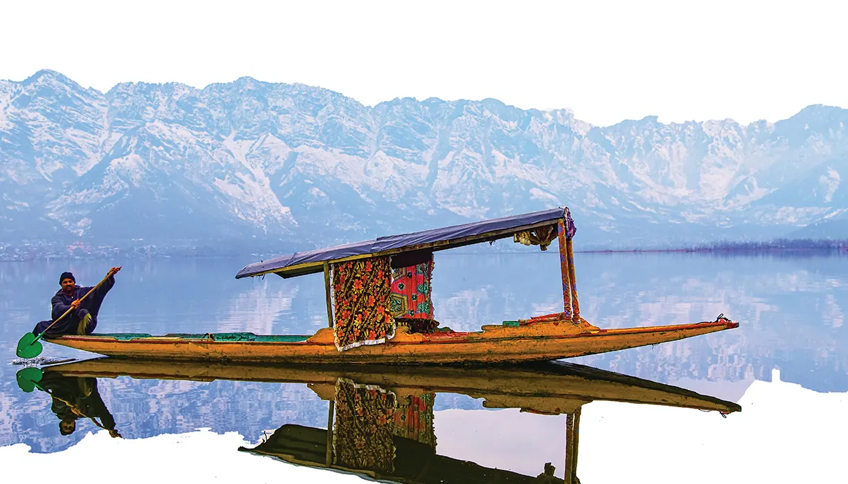 Shikara on Dal Lake